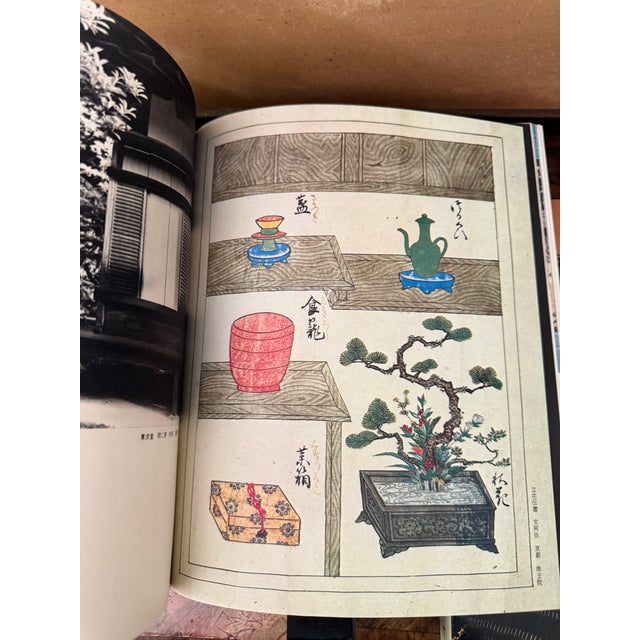 Paper Set of Twenty Two Large Format Japanese Books 1968 Neutral Cream Decorative Stack Sekai Bunka Sha For Sale - Image 7 of 12
