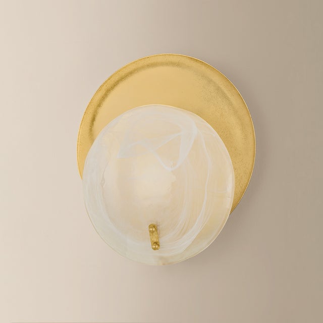 Mitzi Mitzi Shanette 10.75 in. 1 Light Wall Sconce in Vintage Gold Leaf Finish For Sale - Image 4 of 11