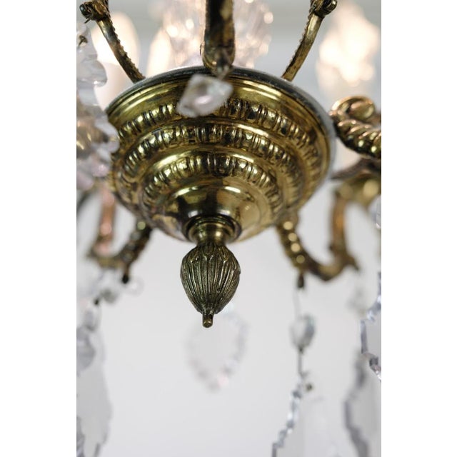 Prism crown made of brass and ground prisms from France around the 1920s H:57 Dia:43 European Plug (up to 250V).The wiring...