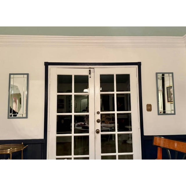 Wood Pair of Mid Century Mirrors For Sale - Image 7 of 7
