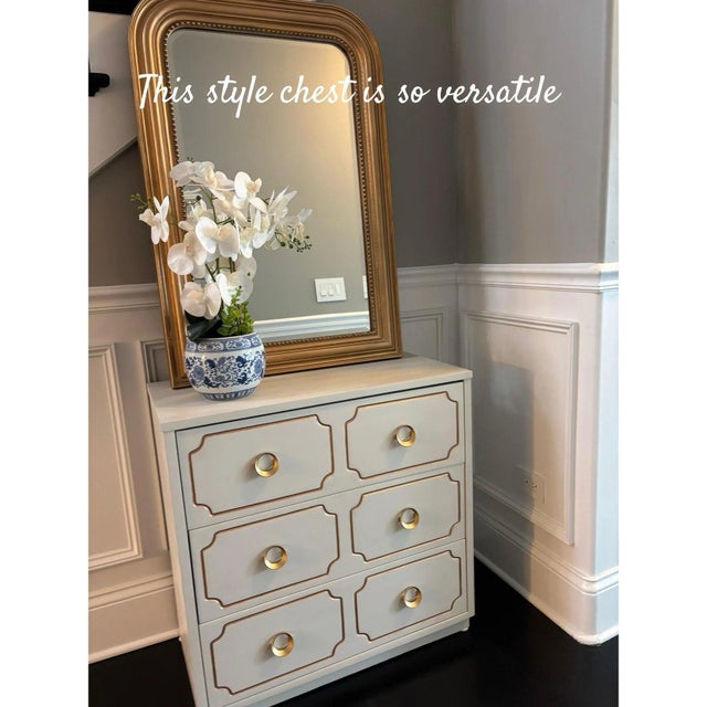 Dorothy Draper Inspired Espana Painted Nightstand Chest For Sale - Image 11 of 11