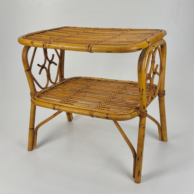 1960s Small Bamboo Side Table, Italy, 1960s For Sale - Image 5 of 8