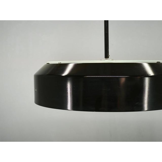 Modern Modernist Black Glass Pendant Light from Napako, Czechoslovakia, 1960s For Sale - Image 3 of 16