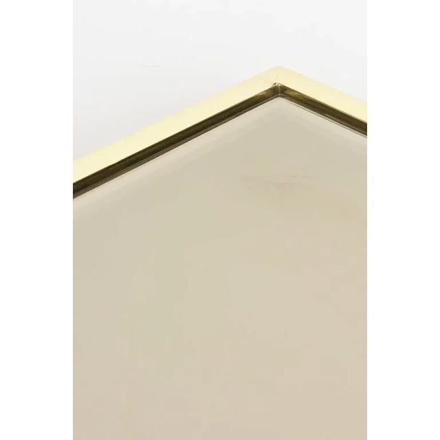 Brass Vintage Italian Brass and Glass Greek Key Nesting Tables Set of 3, 1970's For Sale - Image 8 of 10