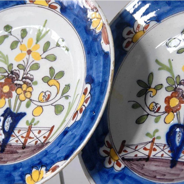 Antique Delft Plates, Set of 2 For Sale - Image 5 of 8