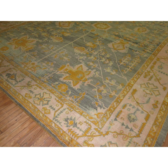 Antique Turkish Oushak Decorative Rug For Sale - Image 18 of 18