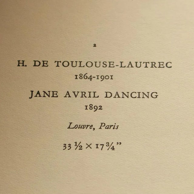 1940s After Toulouse-Lautrec "Jane Avril Dancing" First Edition Swiss Lithograph For Sale - Image 4 of 8