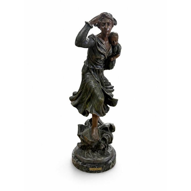 Second Model of Anxiete, 20th Century, Bronze on Marble Base For Sale - Image 6 of 6