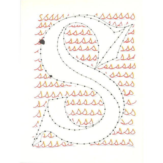David Hockney, S from Hockneys Alphabet, Lithograph For Sale