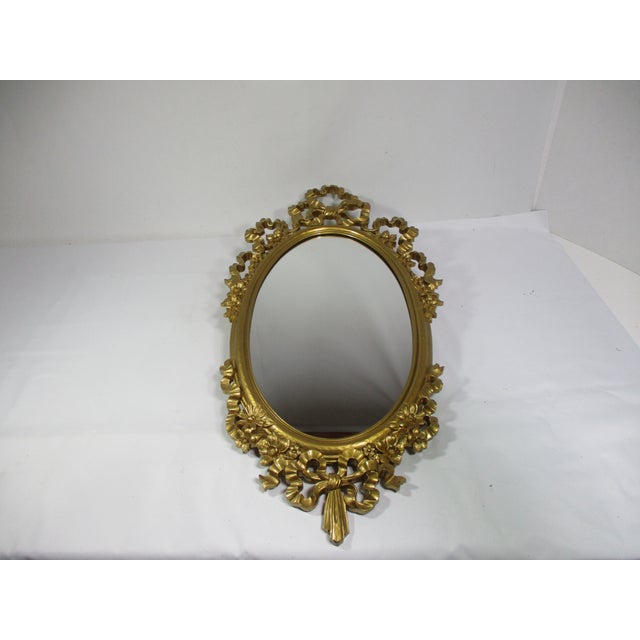 Vintage Syroco Hollywood Regency Rococo Gold Mirror For Sale - Image 11 of 11