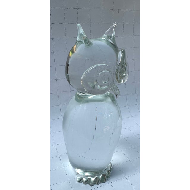 Licio Zanetti Italian Licio Zanetti Art Glass Owl Paperweight Figurine For Sale - Image 4 of 7
