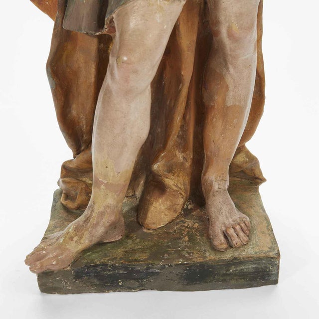 St. Joseph with Child in Terracotta, 1800s For Sale - Image 4 of 13