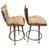Contemporary Pair of Contemporary Upholstered Counter/Bar Stools by Johnston Casuals, Bronze Tone Metal For Sale - Image 3 of 14