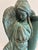 Late 20th Century Vintage Terracotta Angel Candle Holder Sculpture With Verdigris Patina For Sale - Image 5 of 15