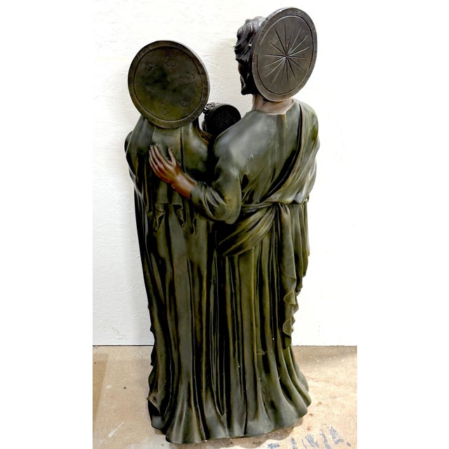 Large-Scale Bronze-Clad Sculpture of the Holy Family, IIaly Later 20th Century For Sale - Image 11 of 14