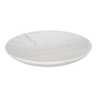 Large White Modern Minimalist Marble Plate / Bowl For Sale