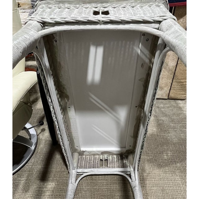 Gray Antique Wicker Hall Table or Console For Sale - Image 8 of 12