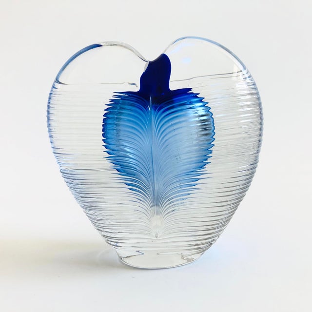Zellique Art Glass Heart Bud Vase For Sale - Image 4 of 8