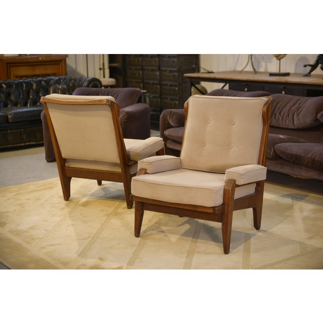 Lounge Chairs by Guillerme and Chambron for Votre Maison, 1960s, Set of 2 For Sale - Image 6 of 15