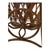Bronze Vintage Metal Basket Weave Garden Planter Stand With Scrollwork and Aged Patina For Sale - Image 8 of 8
