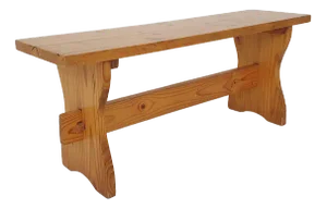 Scandinavian Modern Pinewood Bench, 1960s