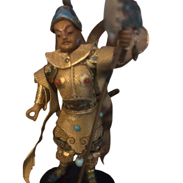 1970s Chinese Sumarai Warrior Figure Originally Distributed by SuHai For Sale - Image 10 of 10