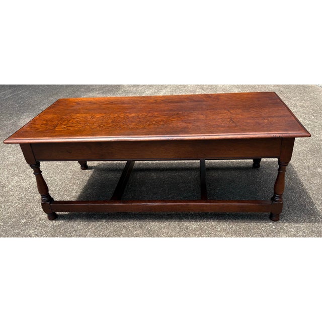 Mid 20th Century Vintage Solid Wood Coffee Table With Two Nesting End Tables For Sale - Image 5 of 7