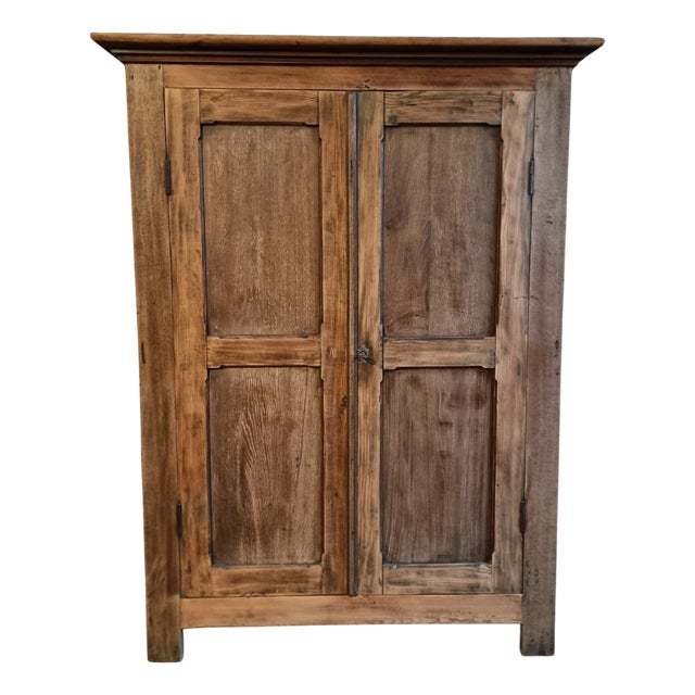 Antique Late 19th Century French Provincial Cabinet in Oak and Pine, 1890s For Sale