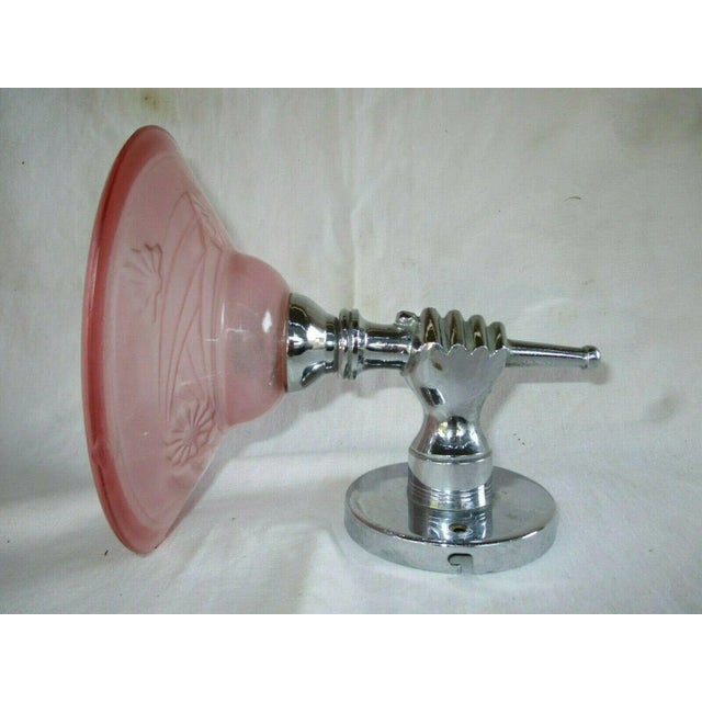 Art Deco C1930 French Art Deco Nickel Over Bronze Hand Torch Form Sconce by Andre Arbus For Sale - Image 3 of 9