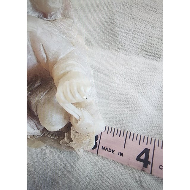 Vintage Chinese Hand Carved Stone Sculpture Fishermen and Fish For Sale - Image 4 of 5