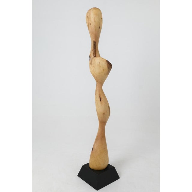 Wood Still Stand Abstract Wood Sculpture in Walnut by Logniture For Sale - Image 7 of 10