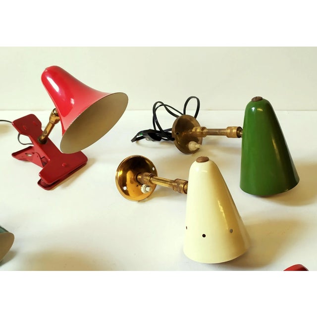 Arredoluce Spotlights by Angelo Lelli for Arteluce & Arredoluce, 1940s, Set of 7 For Sale - Image 4 of 5