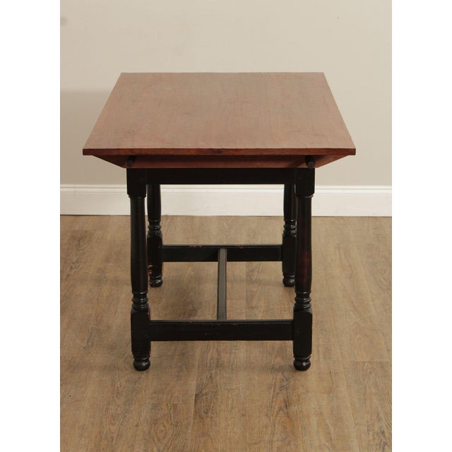 Farmhouse Style Cherry Top Painted Base Dining or Breakfast Table For Sale In Philadelphia - Image 6 of 18