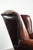 Vintage English Cowhide Wing Armchair For Sale - Image 10 of 13