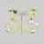 Contemporary Kaso White Frosted and Mirror Lucite Dangle Pair of Clip Earrings For Sale - Image 3 of 7