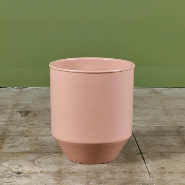Mid-Century Modern David Cressey Pink Glazed Bullet Planter for Architectural Pottery For Sale - Image 3 of 12