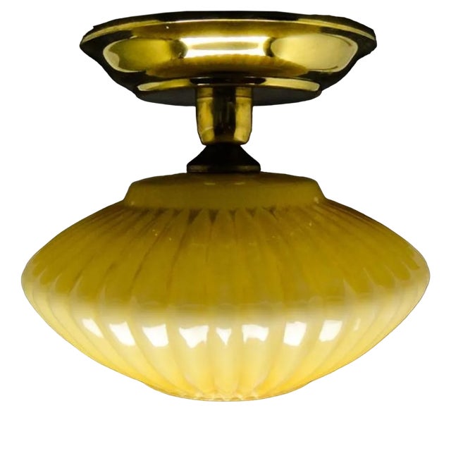Art Deco Pendant Lamp, Poland, 1950s For Sale