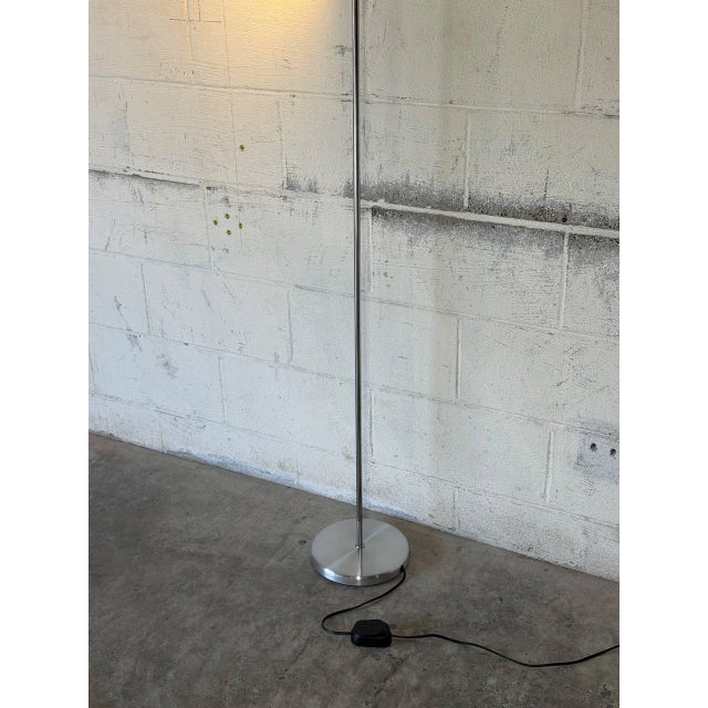 Gray Brushed Steel Floor Lamp With Adjustable Shade Mid-Century Modern 1970s For Sale - Image 8 of 10