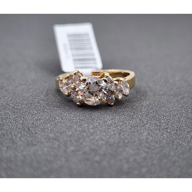 1.07 Ct Diamond Ring Size 6.75 For Sale - Image 4 of 9
