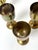 Vintage Brass Wine Goblets with Worn Silvered Interiors, 1960s, Set of 5 For Sale - Image 6 of 13
