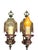 1920s Cast Aluminum Wall Sconces With Silver Red and Green Finish - Pair For Sale In Los Angeles - Image 6 of 13