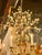 19th Century Italian Tole and Green Crystal Drop Chandelier For Sale - Image 4 of 9