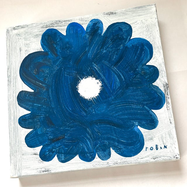 Flower Twenty. Small Painting by Robin Zingone For Sale - Image 4 of 4