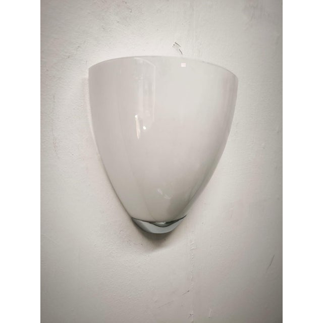 Glossy White Murano Wall Light, 1990s For Sale - Image 6 of 7