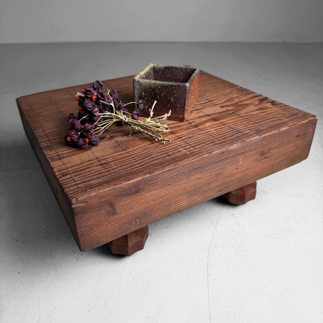 Wooden Keyaki Shogi Game Table, 1920s For Sale - Image 6 of 13