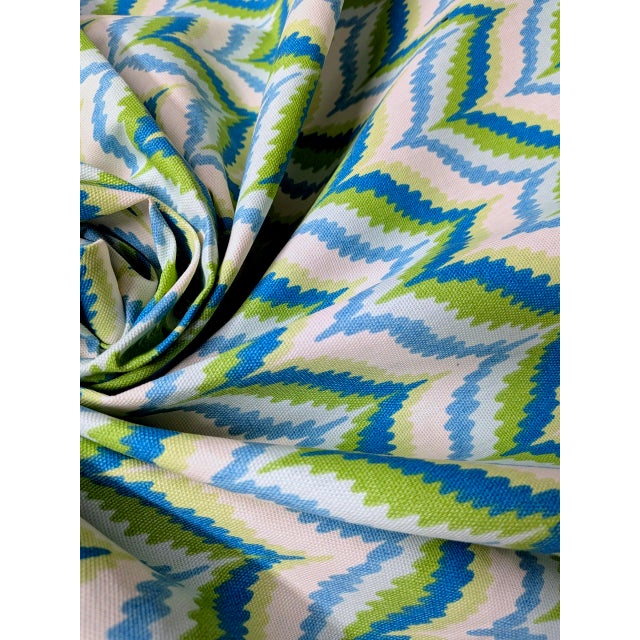 Vintage Covington "Ascher" Flamestitch Cotton Fabric- 9.3 Yards For Sale In Los Angeles - Image 6 of 7