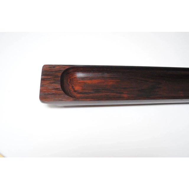 Sculptural Mid-Century Modern Elongated Rosewood Tray For Sale - Image 12 of 12