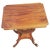 1940s Vintage American Empire Mahogany Rectangular Lyre Base Side Table For Sale - Image 4 of 9