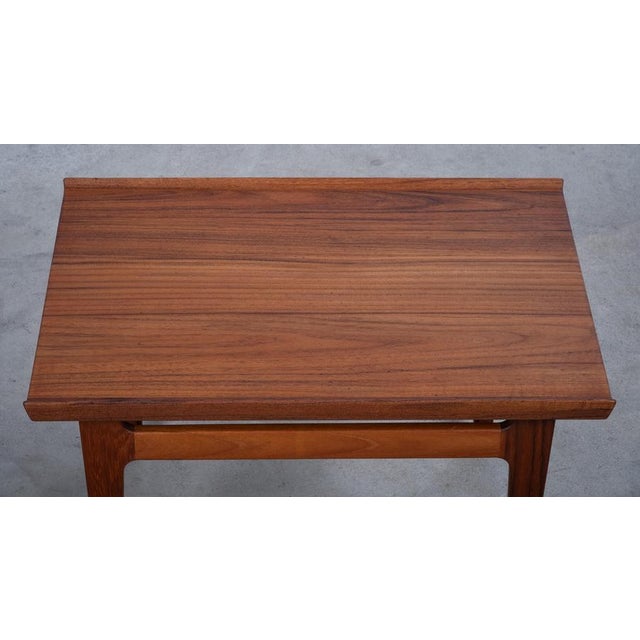 Brown Teak Coffee or Side Table attributed to Finn Juhl for France & Daverkosen, Denmark, 1950s For Sale - Image 8 of 12