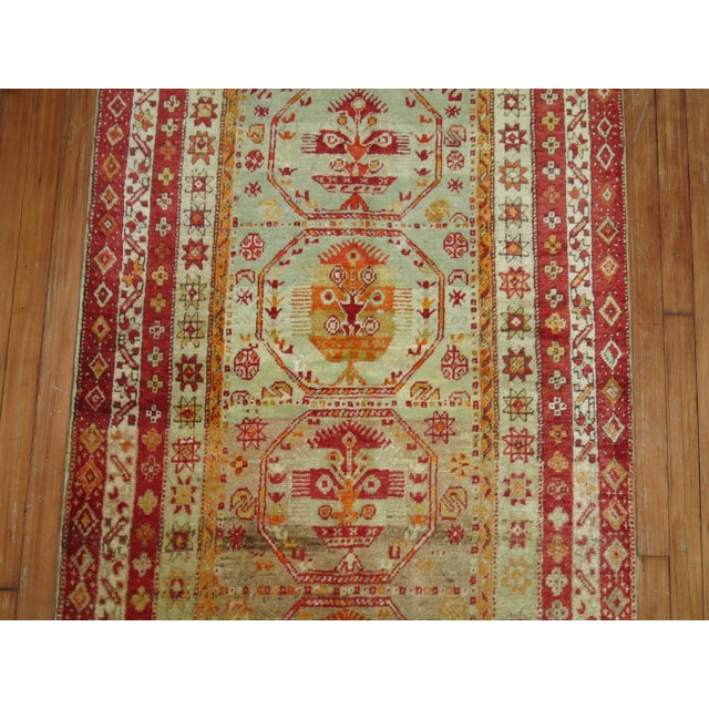 Early 20th Century Antique Zabihi Collection Turkish Sivas Runner - 3'3" x 9'1" For Sale - Image 5 of 8
